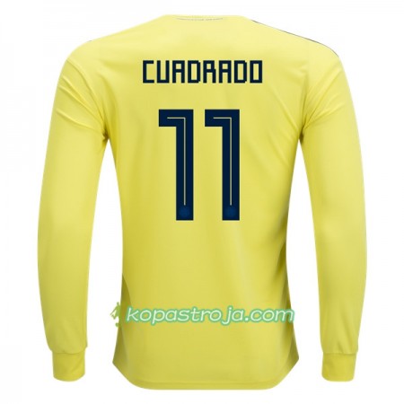 Billiga Fotbollströjor Colombia Cuadrado 11 VM 2018 Hemma tröja Långärmad